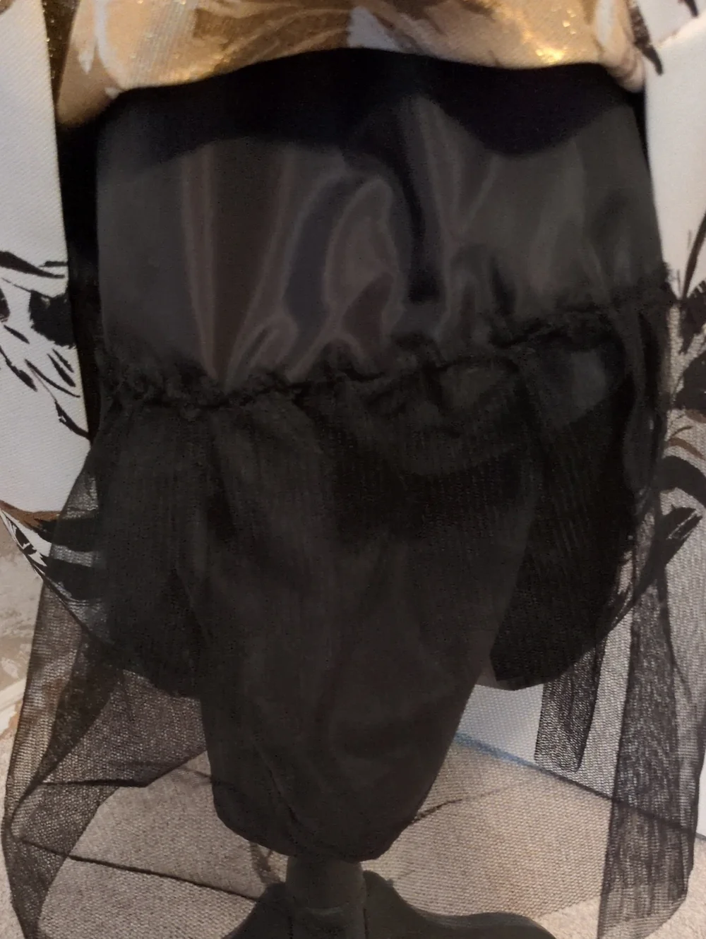Jessica Howard Black Dress with Subtle Trim 10 3/4 Sleeve